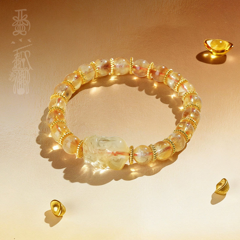 Five Emperors Pixiu Crystal Bracelet