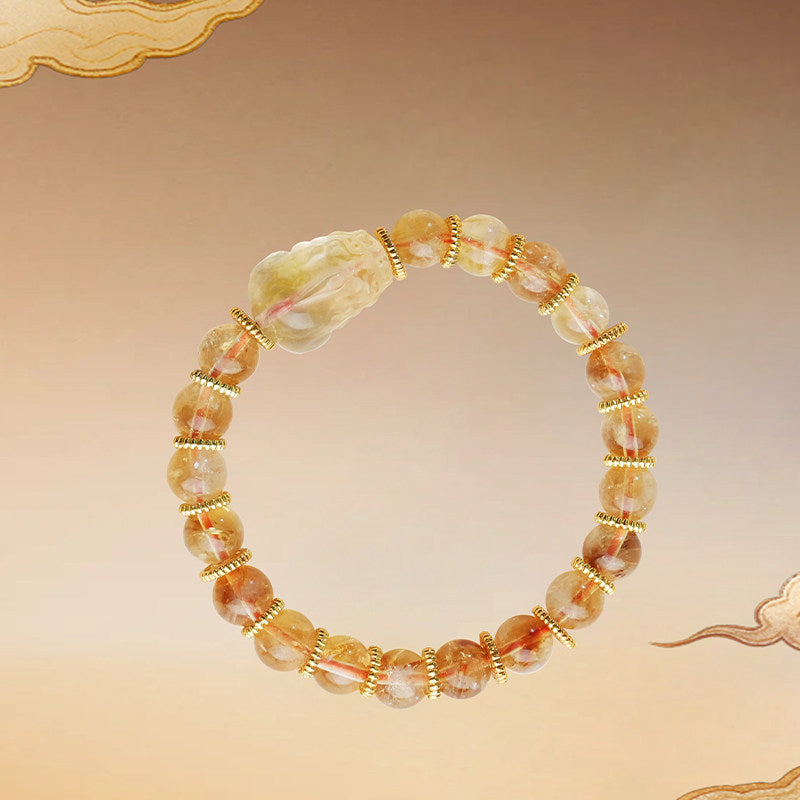 Five Emperors Pixiu Crystal Bracelet