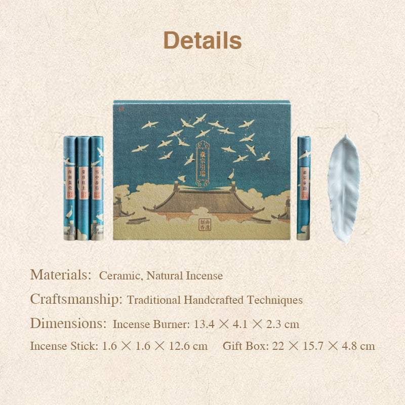 Huizong Auspicious Crane Incense Gift Set
