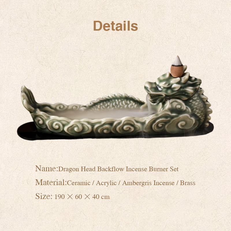 Dragon Head Incense Backflow Set