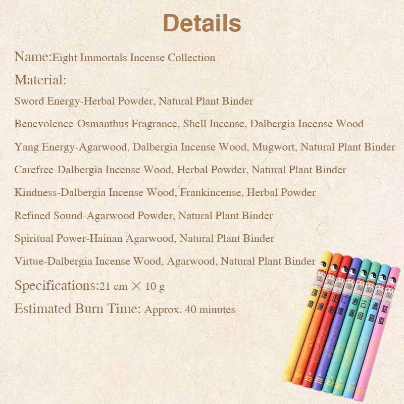 Eight Immortals Fragrance Series Incense Sticks